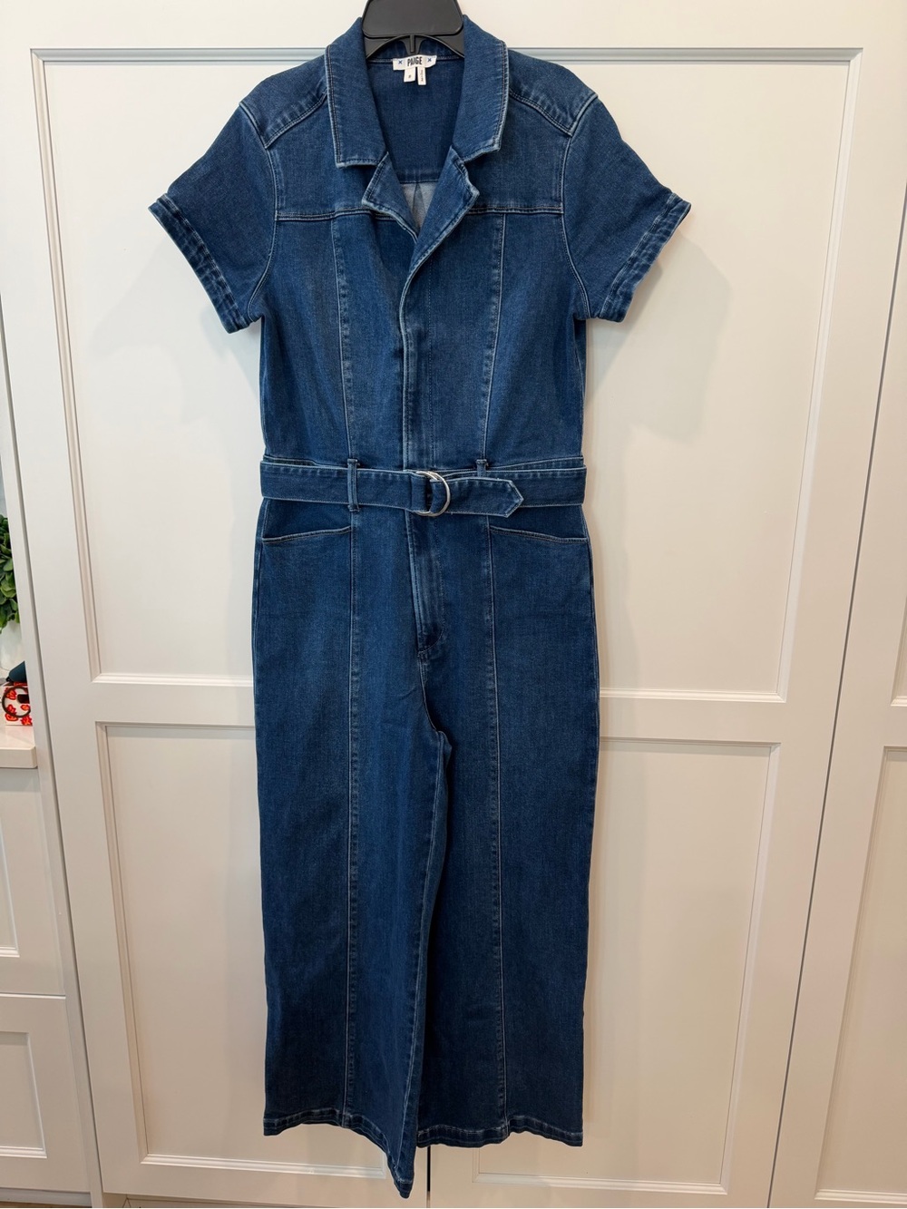 PAIGE Anessa Jumpsuit in Deep Indigo w Wide-Leg (Sz 8) - Picture 5 of 9